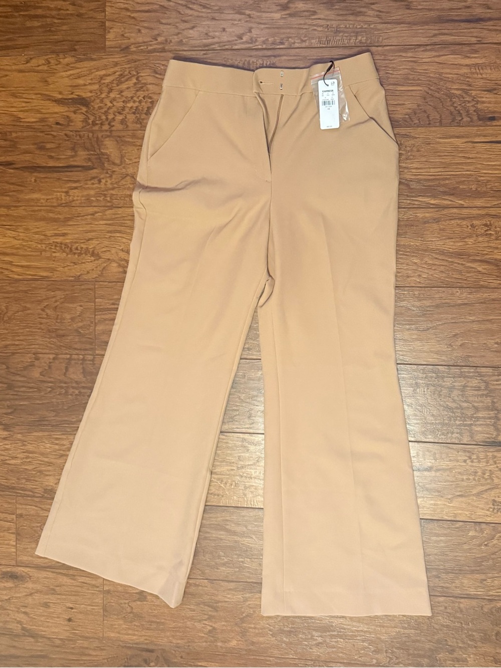 Express Straight-Leg Pants in Tan